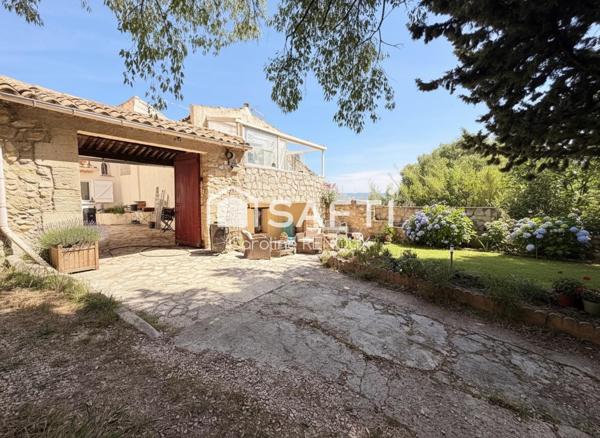 Maison de charme avec cour style hacienda à Mérindol- jardin