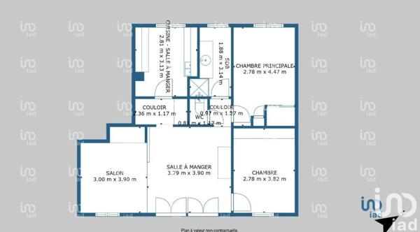Appartement 4 pièces de 65 m² à Saint-Julien-les-Villas (10800)