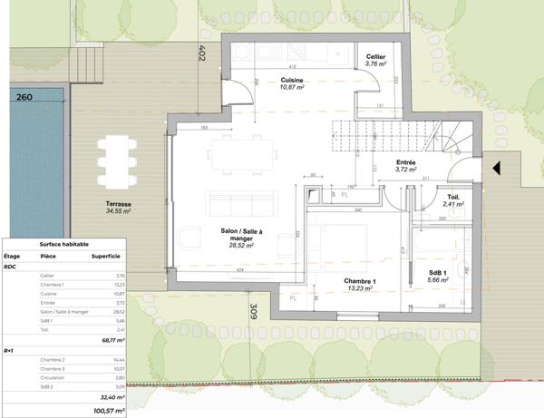 Terrain  construclible centre d'Antibes 385m2