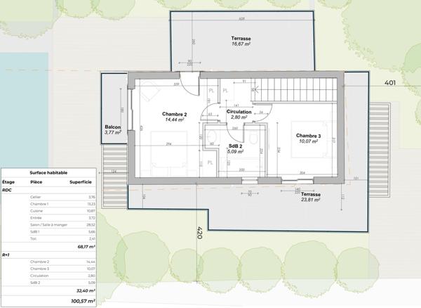 Terrain  construclible centre d'Antibes 385m2