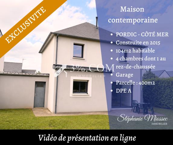 Maison
                                                                                                                                                                                                                                                                                                                        5 pièce(s)                                                                                                                                                                                                          4 chambre(s)                                                                                                                                                                                                          104  m²