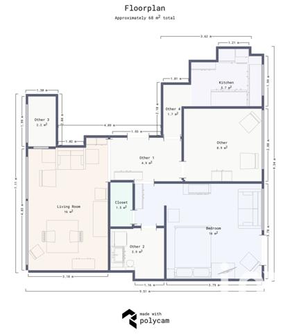 Appartement 3 pièces de 65 m² à Versailles (78000)