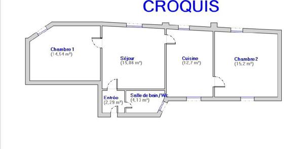 Appartement à vendre 3 pièces 65 m² Harfleur