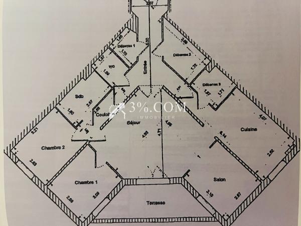 appartement terrasse 2 chs Boulogne-sur-Mer (62200)