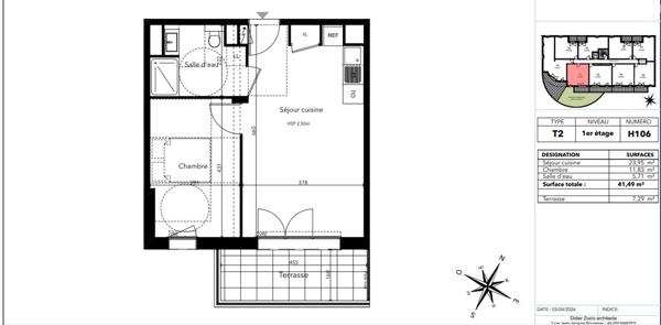 Appartement NEUF T2 destiné aux séniors à Avrillé