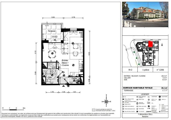 Appartement T1 à vendre  2 pièces - 36,10 m 2   ARCACHON  - 33