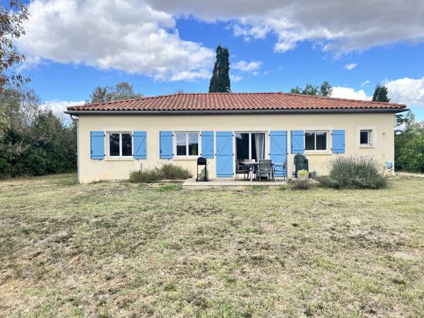 MAISON DE PLAIN-PIED T4 DE 96 m² – GARAGE – TERRAIN DE 1 336 M² – MAUVEZIN