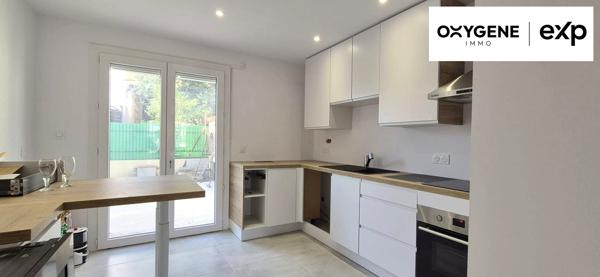 SAINT-ESTÈVE – Bel appartement en rez-de-chaussée entièrement rénové avec extérieurs