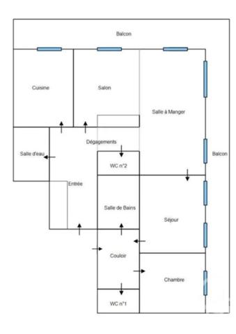 Appartement F4 à vendre  4 pièces - 98,47 m2 LUXEUIL LES BAINS - 70