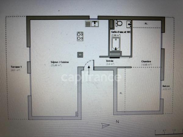 Appartement à vendre 2 pièces CANNES (06), Palm Beach, échappée mer, terrasse, balcon, charges ultra faibles !!