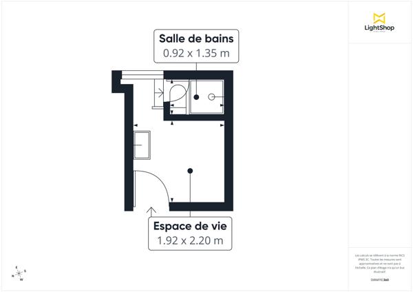 Studio exposé EST avec vue dégagée - double vitrage & vrai toilette - Denfert-Rochereau (Paris 14)