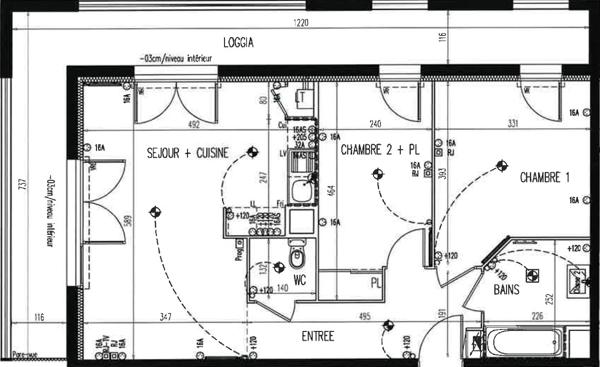 Appartement T3 60.95 m2 Le Havre rue Jean Maltrud