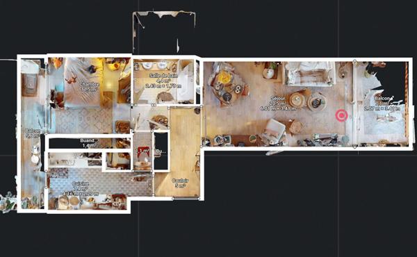 Appartement Golfe-juan 2-3 pièce(s) 54 m2 vue mer