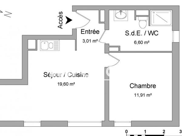 Location Appartement 2 pièces 41.1 m² - 18 ALLEE MANUREVA Ostwald 67540