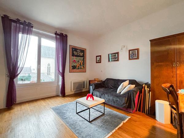 Appartement Angers 4 pièces, place du lycée, hyper centre, 2 chambres, cave, charme de l'ancien