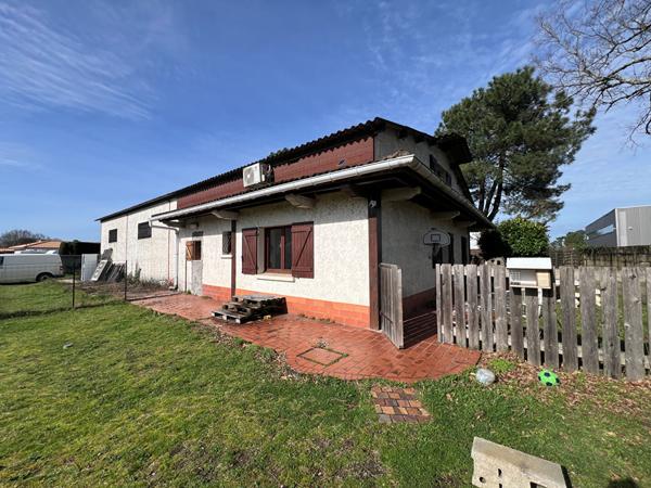 BIGANOS CENTRE: Maison + Hangar 126 m² Terrain 1412 m²