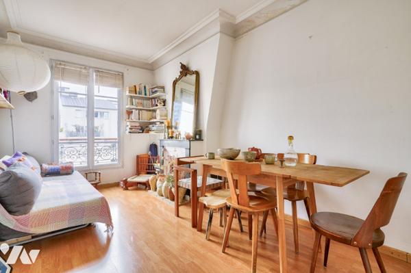 Paris 20, Gambetta : appartement 2 pièces 33.60 m2 + parking