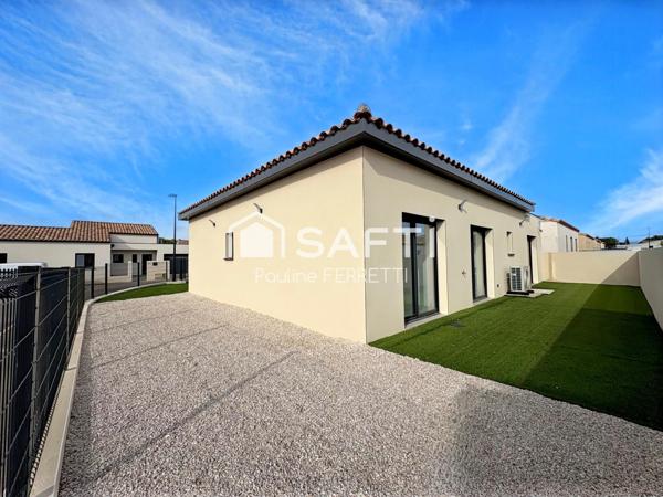 Villa plain pied T4, 112m2 avec garage et jardin