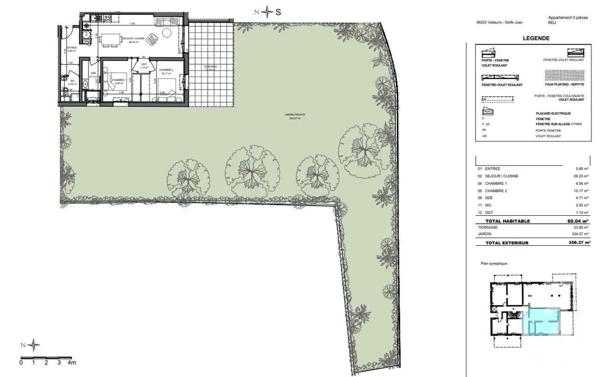 Appartement F3 à vendre  3 pièces - 60,04 m2 LE GOLFE JUAN - 06