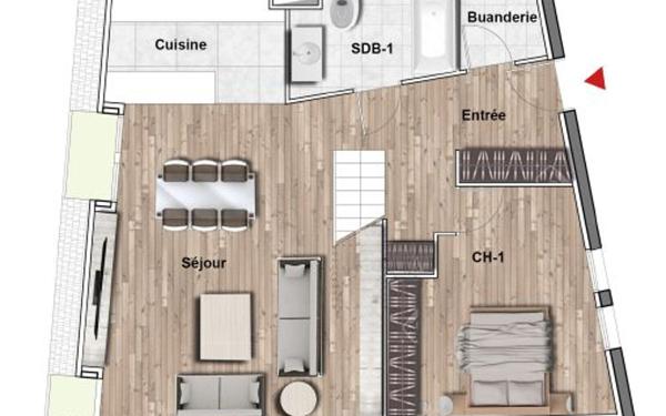 Appartement à vendre    4 pièces • 98,50 m2 La Ferté-Alais