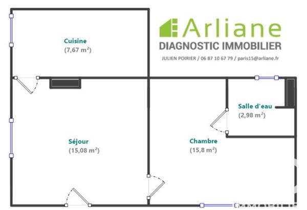 Appartement à vendre 2 pièces 43 m² Paris 17