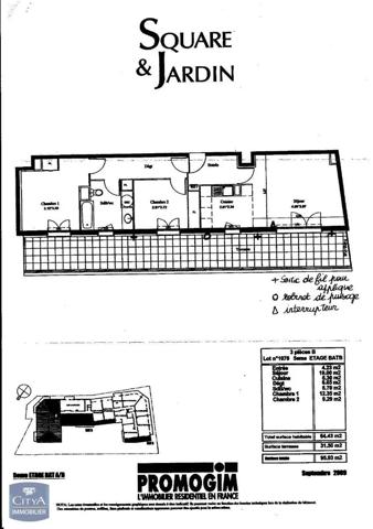 Appartement à louer 3 pièces 64.43m² Rosny-sous-Bois (93110)