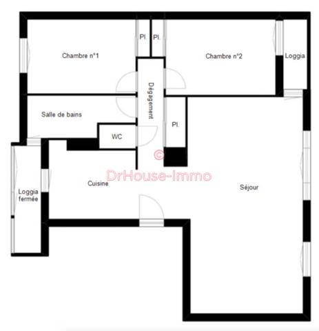 Appartement à vendre 4 pièces de 72 m²