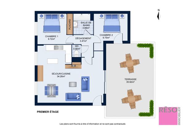 Terrasse 35 m² – Vue exceptionnelle sur les montagnes