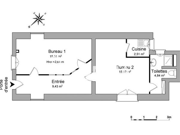 Location Local commercial 2 pièces 47.9 m² - 15-17 RUE AUGUSTE Nimes 30000