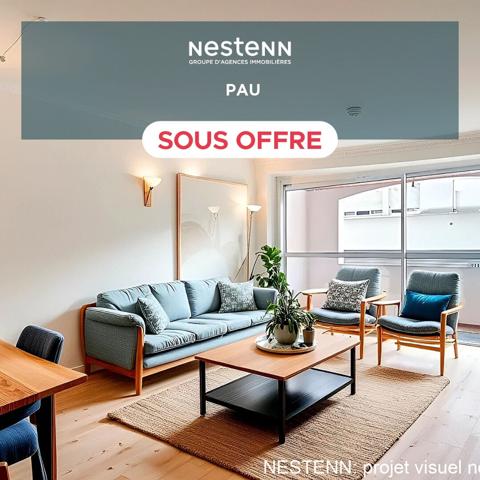 A vendre PAU CENTRE Appartement T4 de 100.53 m2 - résidence avec ascenseur, 2 balcons, suite parentale, cave et garage.