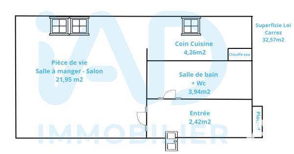 Studio à vendre 33 m² Rouen