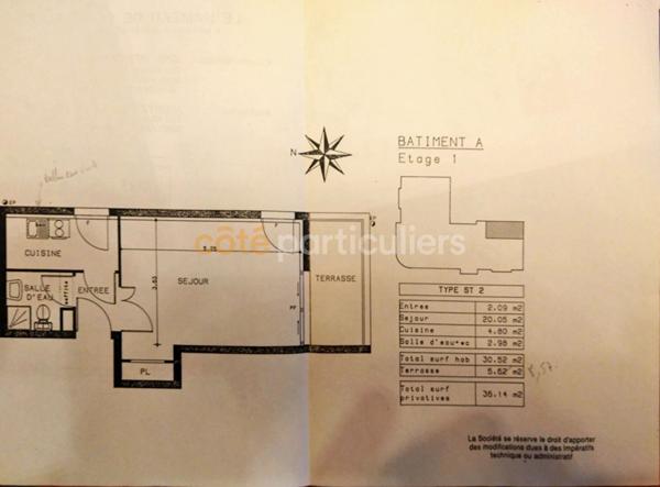 Vente
                Appartement30,62 m² - 1 Pièce -
                    GIF SUR YVETTE (91190)