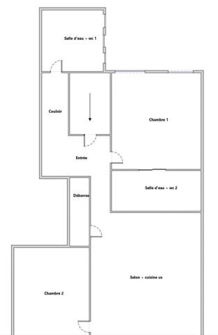 Bijoux vue sur les toits du 6e. 4 pièces, Balcon, 2 SDE, 2 WC