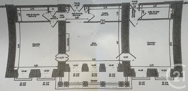 Appartement F3 à vendre  3 pièces - 108,82 m2 CANNES - 06