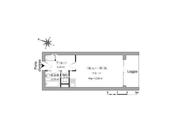 Location Studio meublé 25.92 m² - 45 AVENUE DU LAZARET La Rochelle 17000