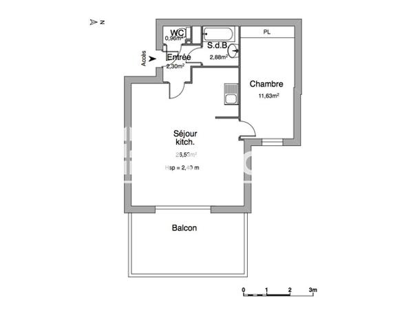 Location Appartement 2 pièces 44.3 m² - 4 RUE DU COMTE EMMERY Metz 57000