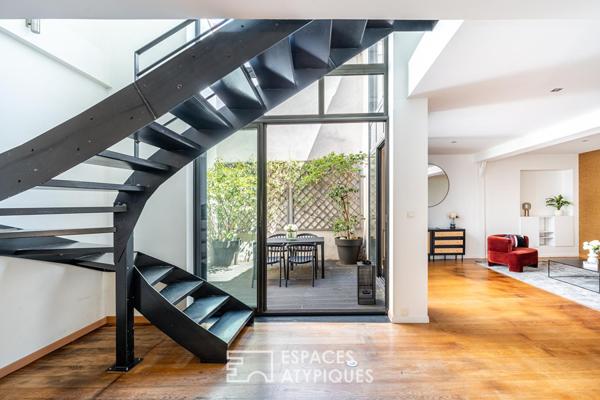 Maison-Loft à la rénovation contemporaine au calme avec patio privatif