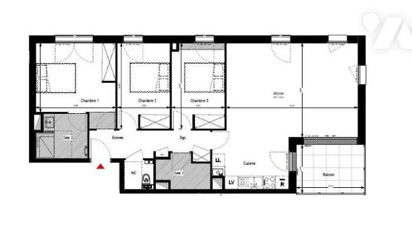 Appartement T4+ Box 