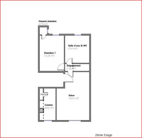 Appartement T2 meublé rénové traversant 49 m² dernier étage proche canal du Midi et centre-ville, petite copropriété, prêt à louer immédiatement