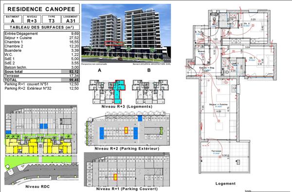 Achat appartement près de FORT DE FRANCE - 3 pièce(s) - 99 m² - 360 000 €