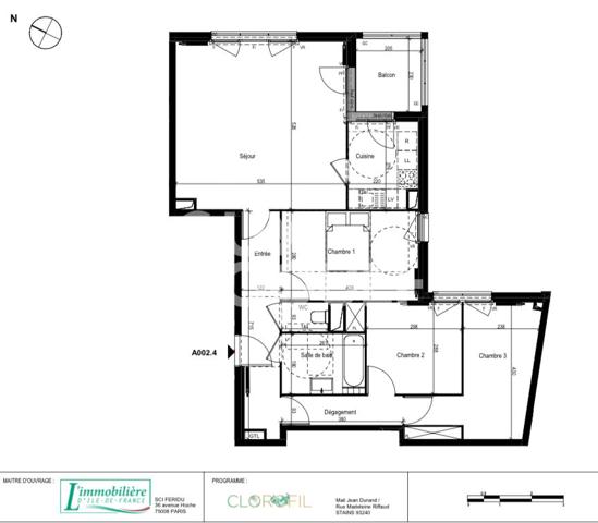 Appartement Stains 4 pièce(s)