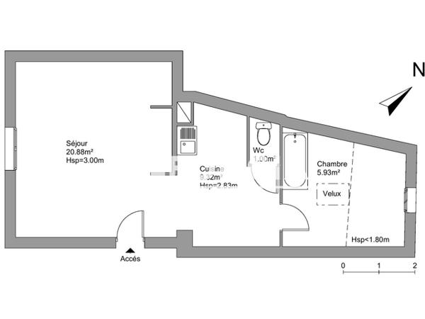 Location Appartement 2 pièces 37.13 m² - 19 RUE DES DERVALLIERES Nantes 44000