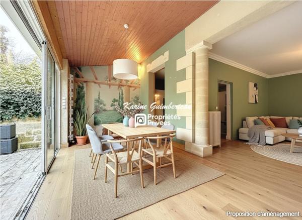 Maison bourgeoise proche Tourny avec jardin et piscine