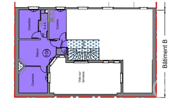 Appartement à vendre  3 pièces - 44,20 m2 ST MAUR DES FOSSES - 94