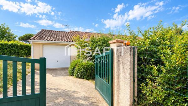 Maison T5 de plain-pied  avec terrain de 1090 m2