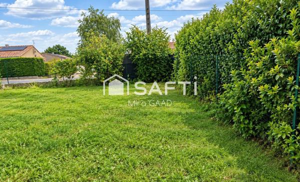 Maison T5 de plain-pied  avec terrain de 1090 m2