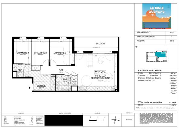 Appartement 4 pièces - 82 m²