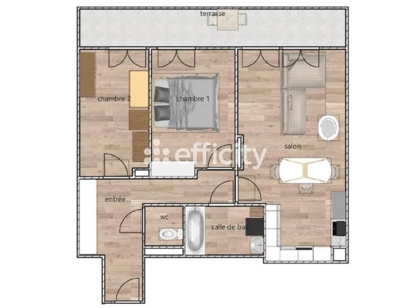 Appartement 3 pièces - 64 m²