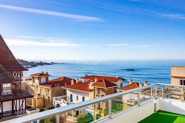 Appartement vue mer à vendre à Biarritz avec terrasse 60 m²