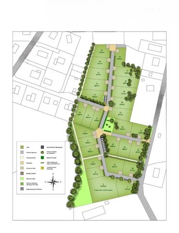 Terrain constructible et viabilisé de 671m² au calme
